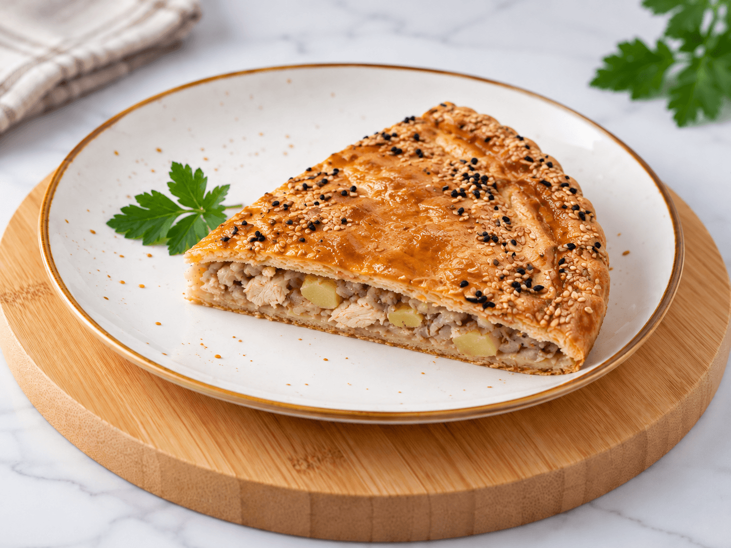 Porsiya Tovuq va kartoshkali pirog
