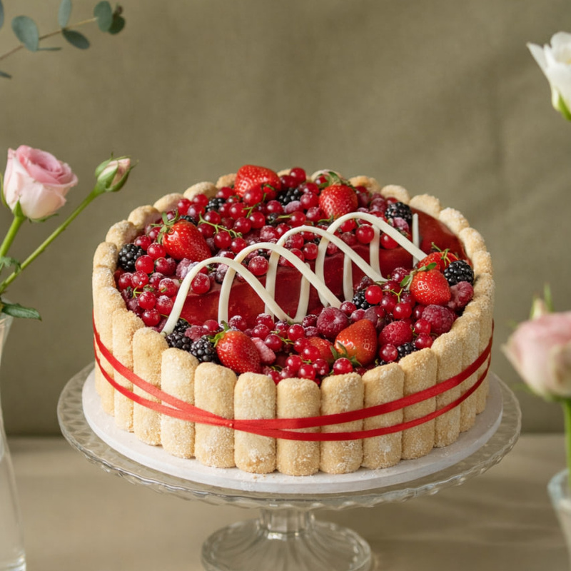 Ягодно-творожный праздничный