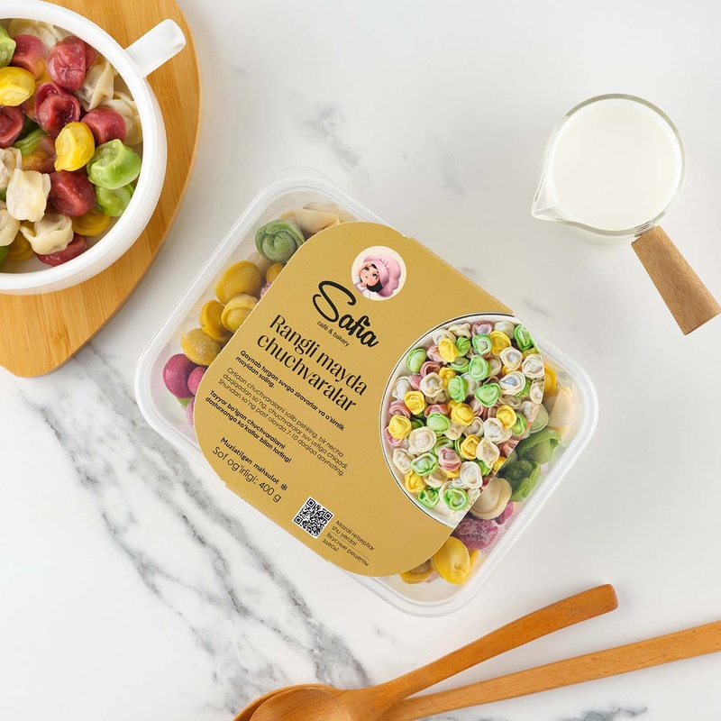 Пельмени мини цветные