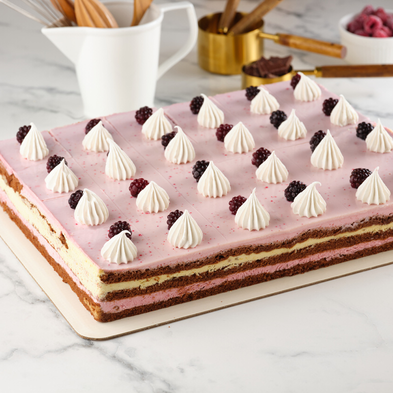 Rectangle cake Fruit pink