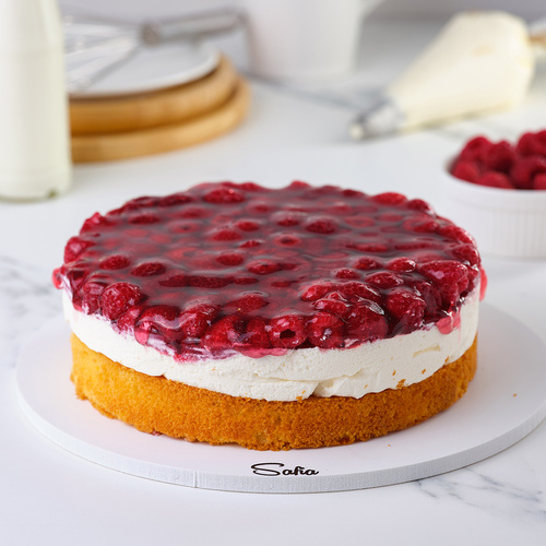 Торт Песочно-малиновый