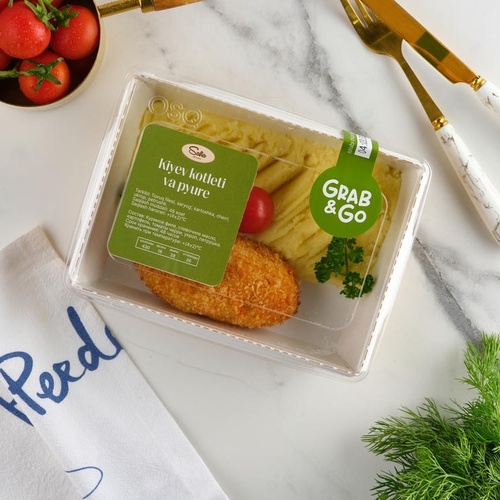 Котлета по-киевски с пюре