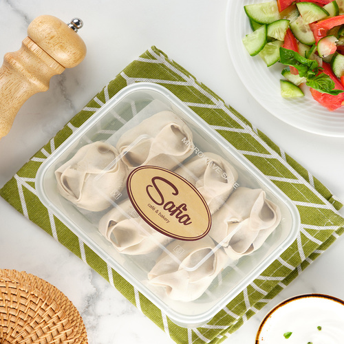 ПП Манты с мясом в упаковке